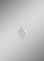 Opengewerkte hanger met 17 diamanten 