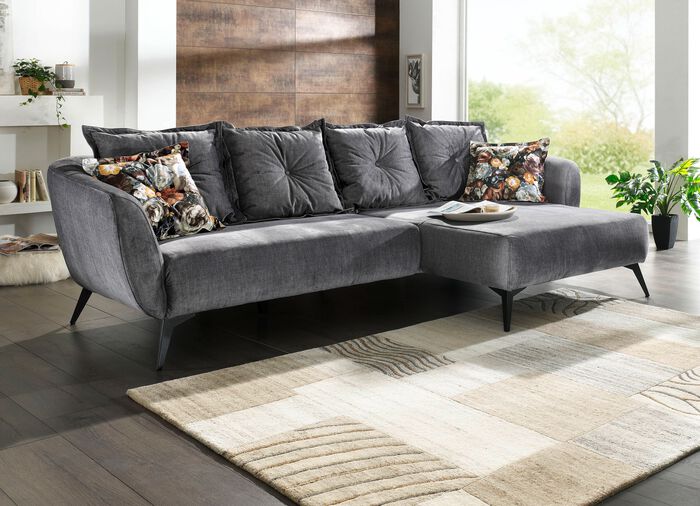 Gestoffeerde hoek met sierkussens die overal in de kamer neergezet kunnen worden GRIJS