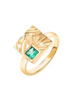 Edele damesring met smaragd 