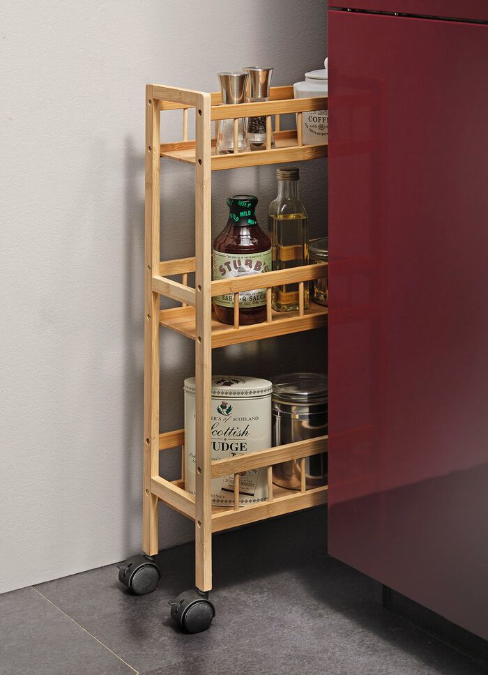 huishoudtrolley van bamboe 