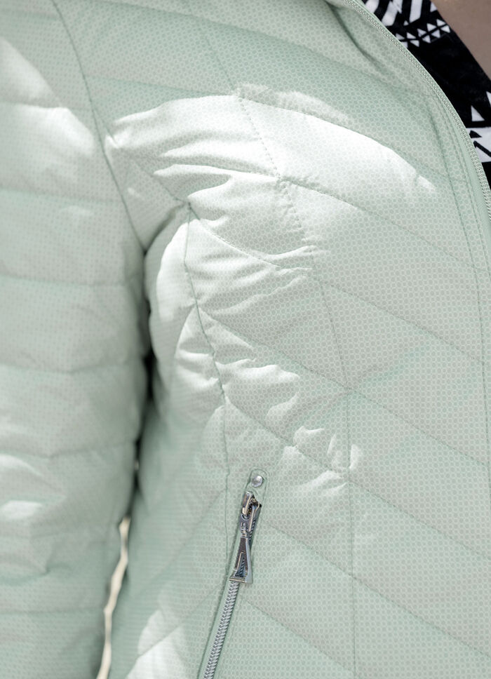 Jas met ritszakken MINT-WEISS