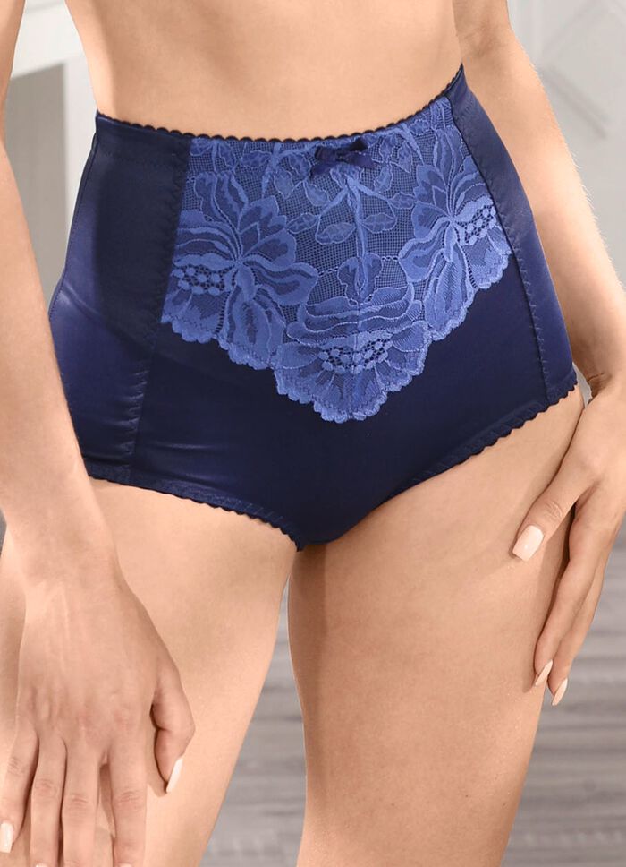 Lijfjebroek met elastische kanten rand aan de voorkant 