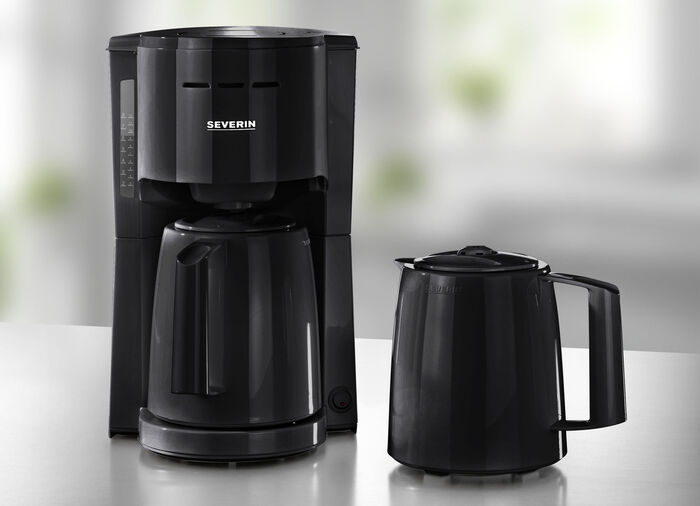Severin koffiezetapparaat met 2 thermoskannen ZWART