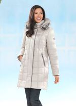 Korte jas met bies van imitatienappaleer KITTEN