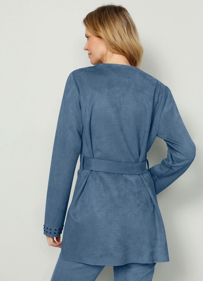 Blazer met klinknagels op de manchetten 