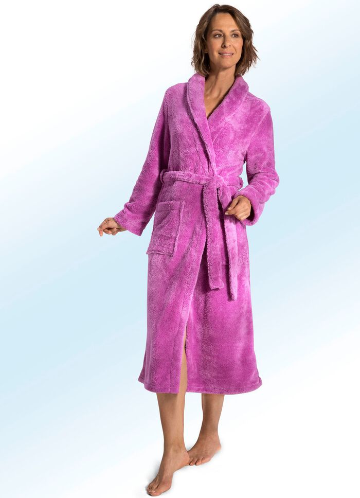 Badjas voor dames en heren FUCHSIA