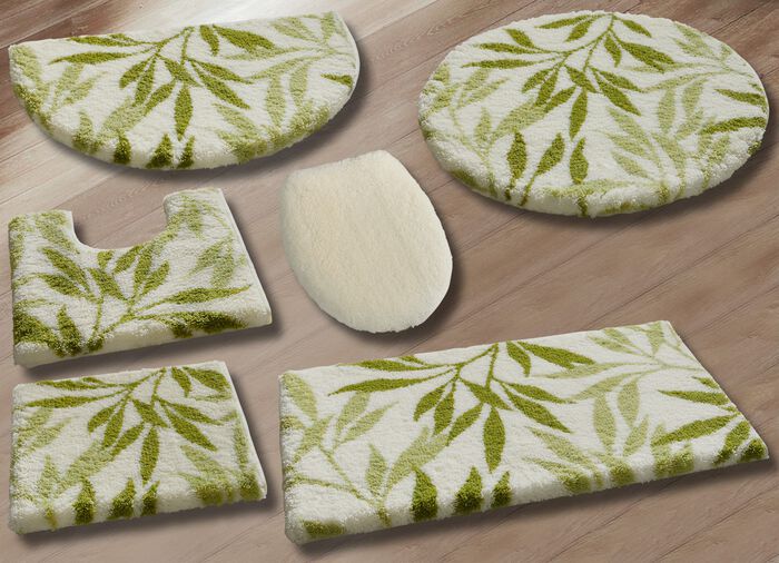 Badkamerset van Grund met antislip-achterkant GROEN