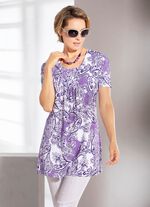 Prachtig lang shirt met all-over patroon in 2 kleuren 