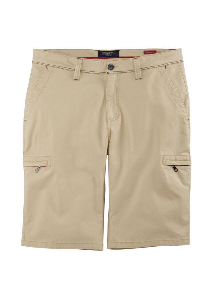 Bermuda&#39;s met interne cargozakken in 3 kleuren BEIGE