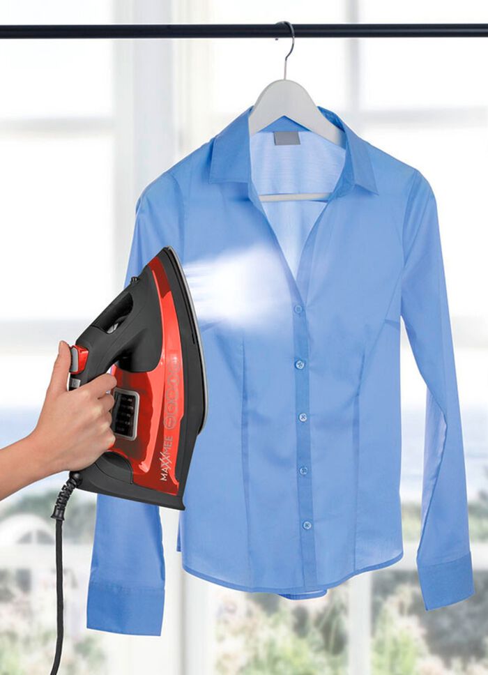 Permanent stoomstrijkijzer met 3-kamersysteem ROOD