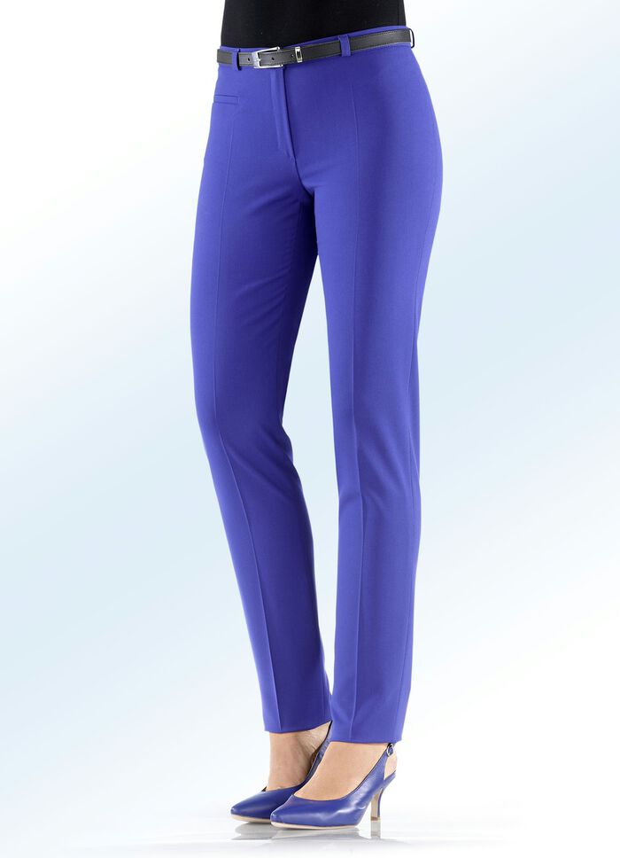 Broek met smalle enkel KONINGSBLAUW