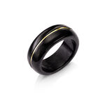 Damesring met zwarte jade 