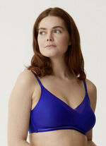Naturana bh met elastische inzetstukken van tule INDIGOBLAUW
