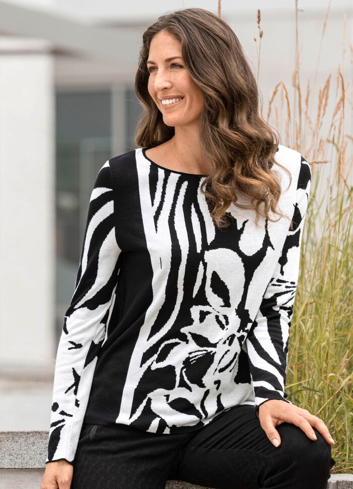 Trui in jacquarddessin 