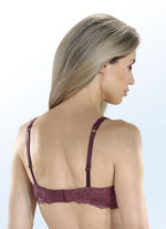 Sassa beugel-bh met elastisch kant BORDEAUXROOD