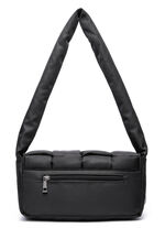 Collezione Alessandro tas gemaakt van delicaat glanzend textielmateriaal ZWART