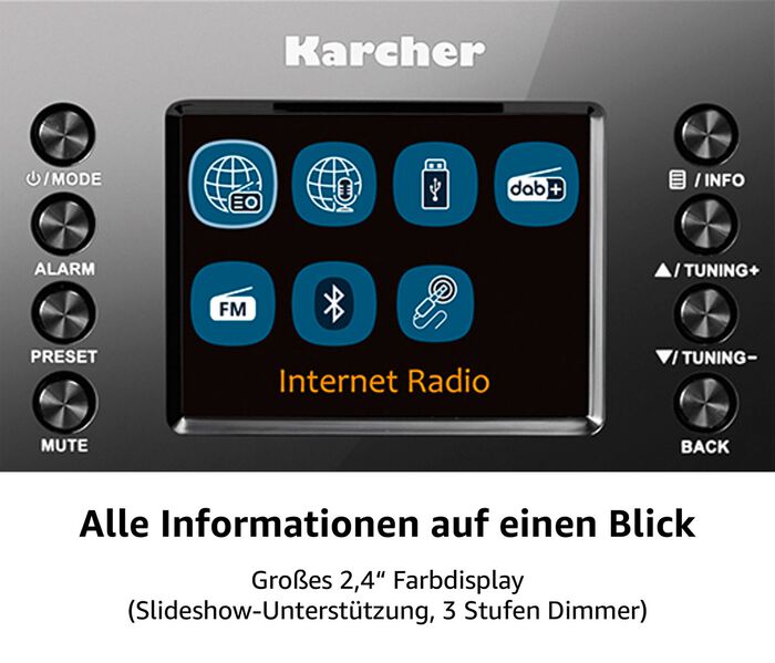 "Karcher" DAB 7000i internetradio met wifi 