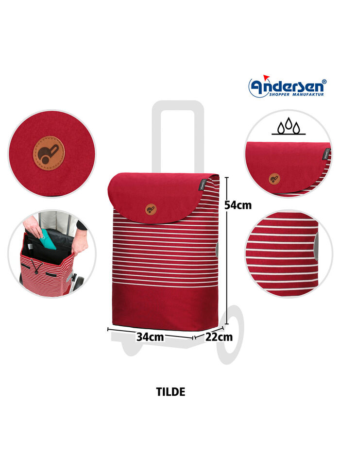Lichtgewicht en robuuste boodschappentrolley van Andersen ROOD