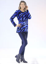 Leggings in een interessante materiaalmix MARINE