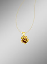 Romantische hanger, deels gematteerd, deels gediamanteerd 