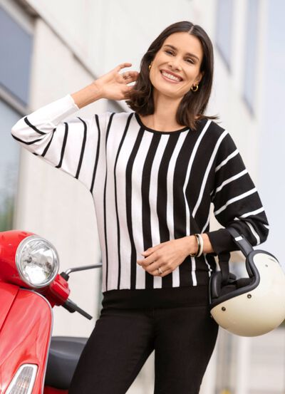 Trui in vleermuisvorm 