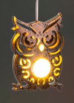 Zonne-windgong met uilen 