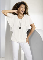 Poncho tuniek met vleermuismouwen ECRU