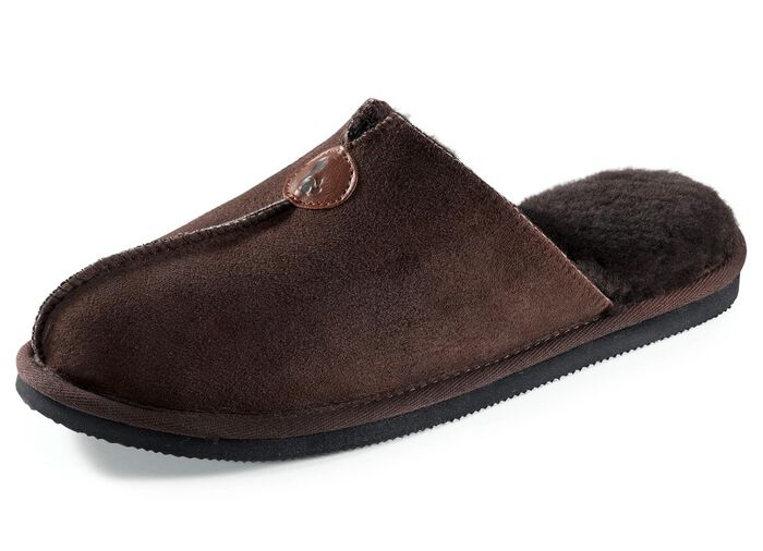 Pantoffels van elegant dubbelzijdig schapenvacht 