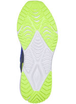 Sabot gemaakt van textielmateriaal met synthetische passementen BLAUW-CITROEN