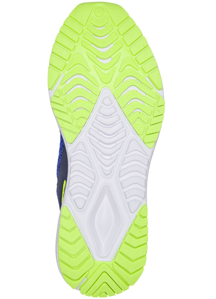 Sabot gemaakt van textielmateriaal met synthetische passementen BLAUW-CITROEN