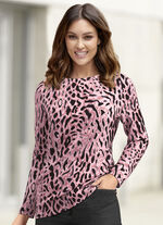 Shirt met platte halslijn 