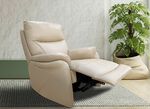 Tv-fauteuil van leer met XXL-zitcomfort en sta-op-hulp CR&Egrave;ME