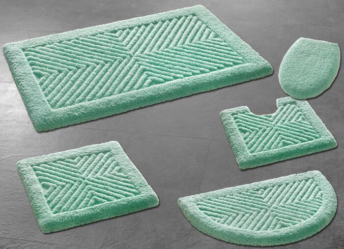 Gemakkelijk te combineren badkamerset, ideaal voor personen met allergie&euml;n CARIBISCH GROEN