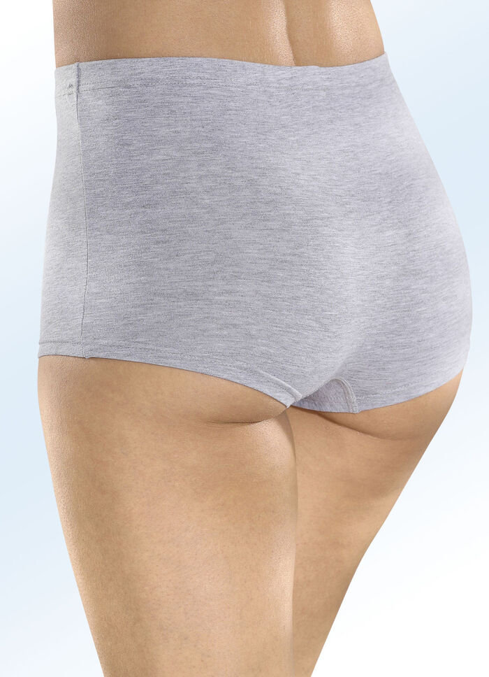 Set van vier broeken met elastische band 2X ZWART, 2X GRIJS GEVLEKT