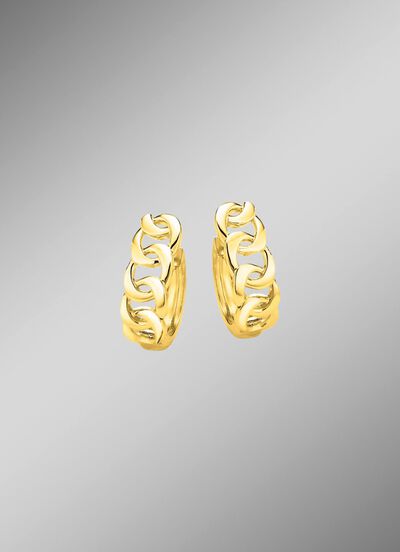 Moderne creolen met drukknoopsluiting 