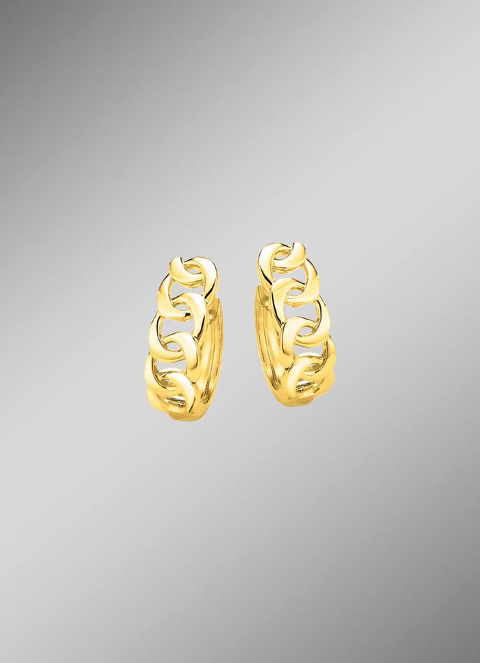 Moderne creolen met drukknoopsluiting 