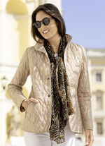 Sjaal met roofdierbont en zebramotief 