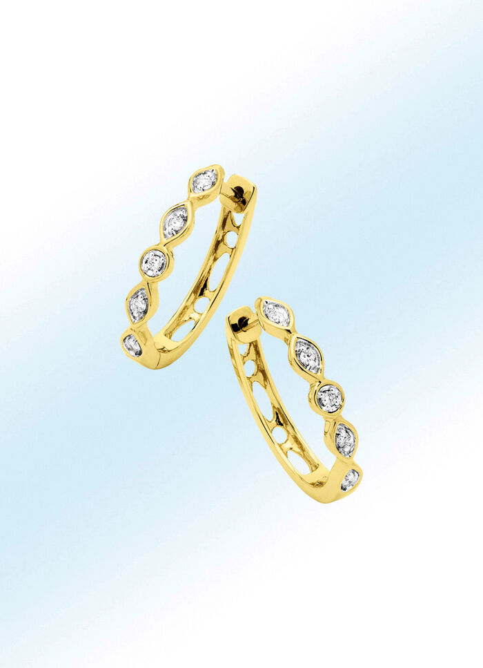 Sprankelende oorringen met diamanten 