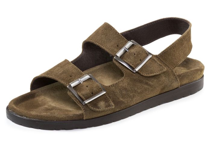 GINO GALANTE, lichte herensandalen, met elastische band GR&Uuml;N