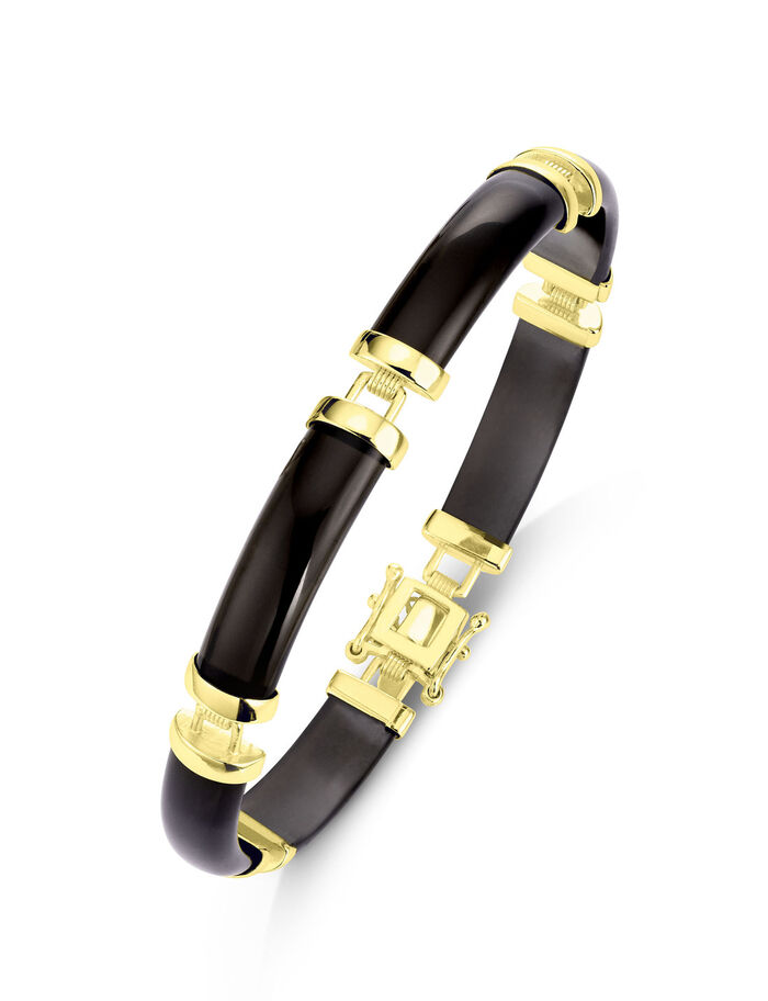 Armband met zwarte obsidiaan 