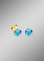 Oorknopjes met blauwe topaas 