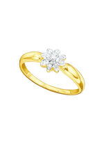 Damesring met briljant en diamanten 