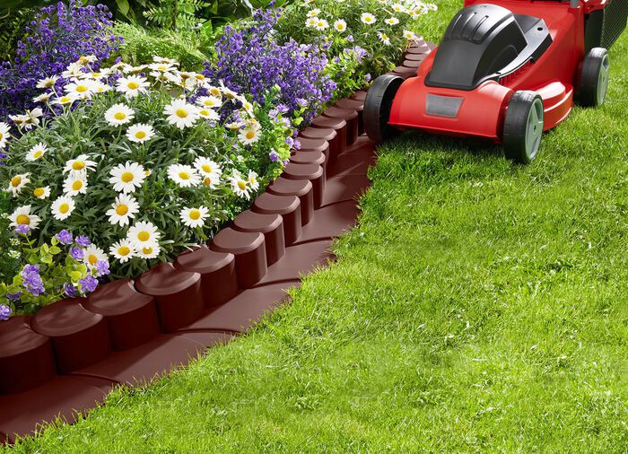 Flexi gazonrand, set van 8, met baan 