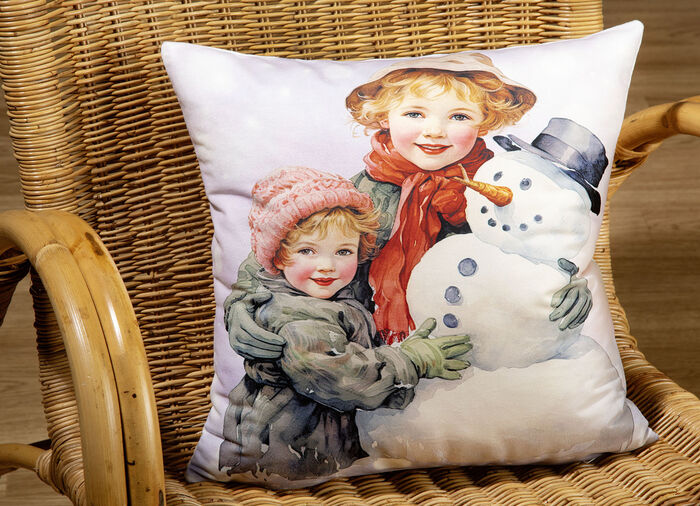 Kussensloop met fluweellook 