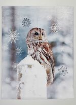 Deken met uilenmotief MULTICOLOR