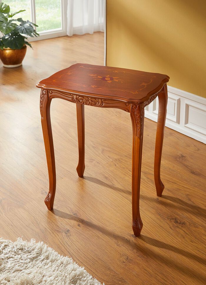 Bijzettafel met inleg en stevige poten 