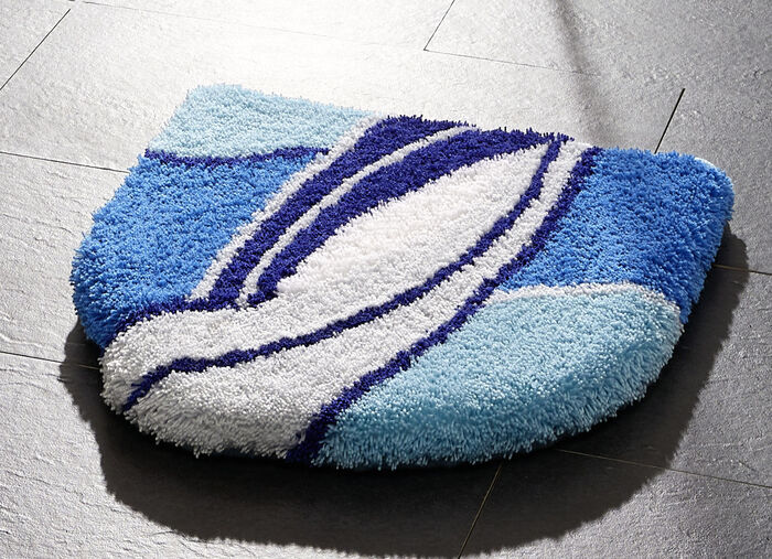 Badmattenset met antislip-onderkant BLAUW