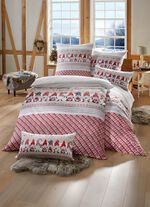 Flanellen beddengoedset met rits 