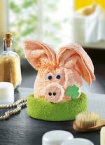 Geluksvarkentje van badstof 