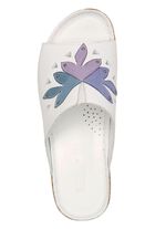 Gemini muiltjes van gekleurd rundnappaleer WIT